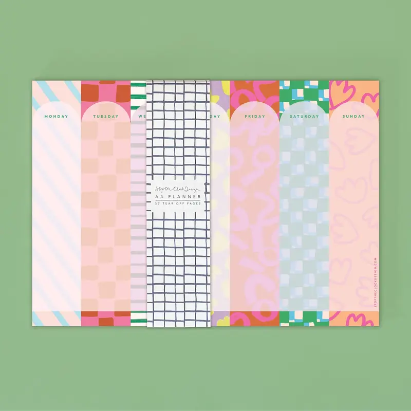 A4 Planner- pattern stripes