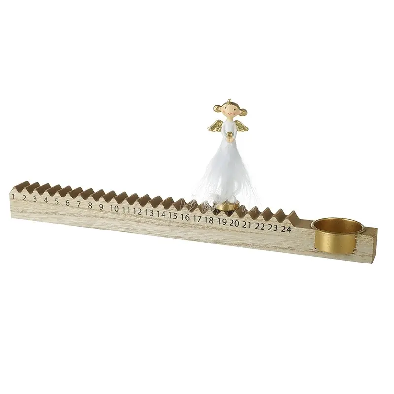Angel Advent Countdown Tea Light Rule - 35cm
