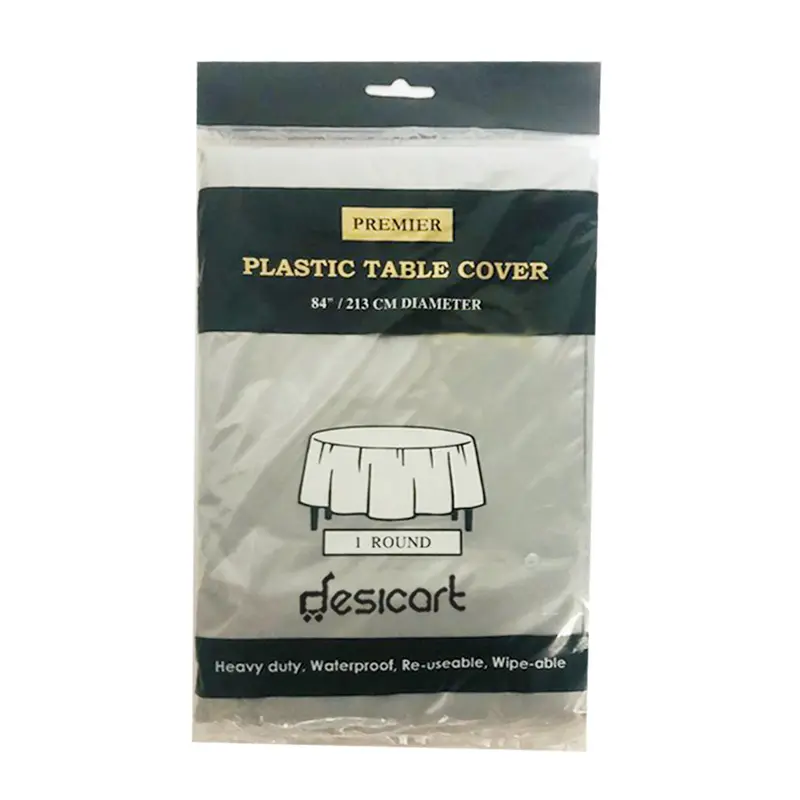 Assorted Round Table Cover Silver Ptc12