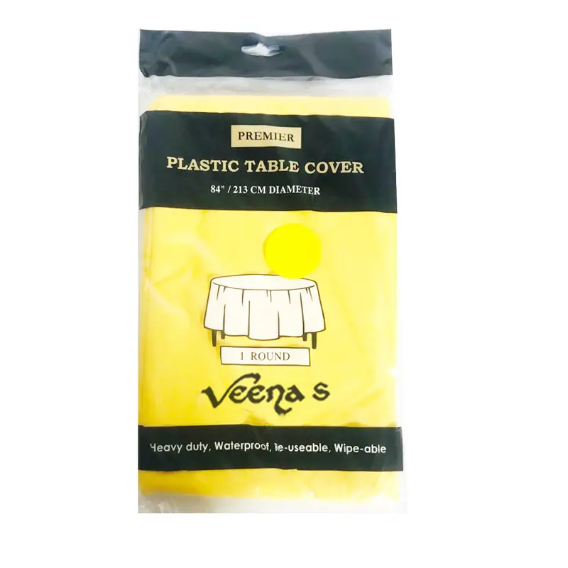Assorted Round Table Cover Yellow Ptc04