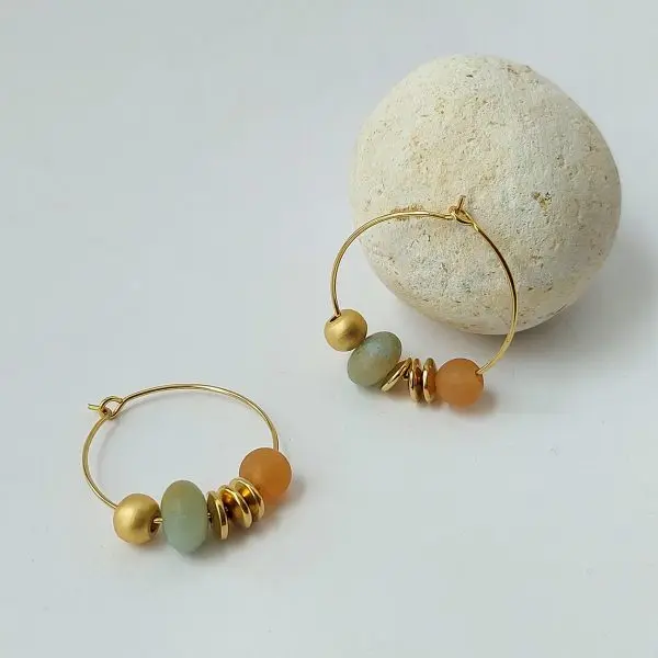 Atoll Beaded Hoops
