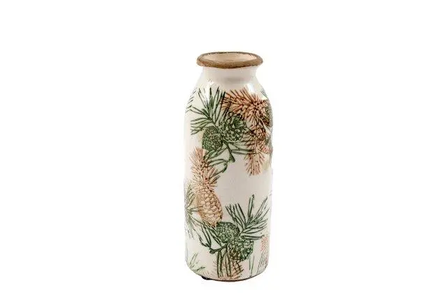 Autumnal Pinecone Patterned Vase 20cm
