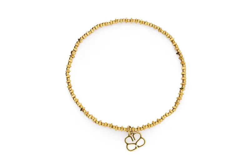 Ayla Gold Bead Stretch Bracelet