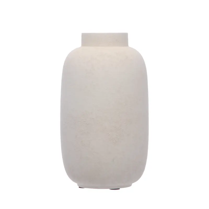 Biscuit Ceramic Textured Vase - 34cm