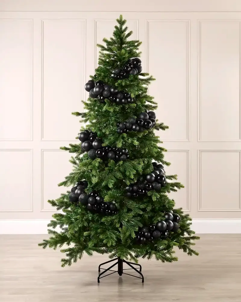 Black Bauble Cluster Arch, 60 cm