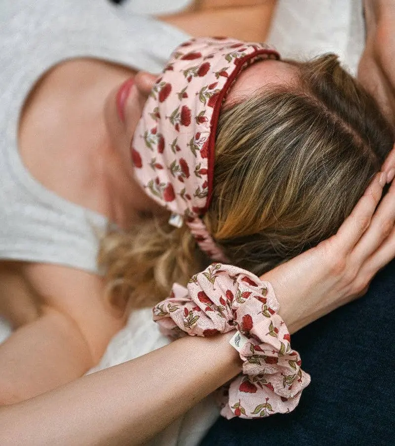 Block Printed Eye Mask & Scrunchie Set