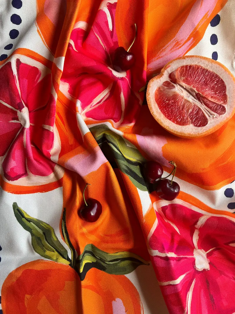 Blood orange tea towel
