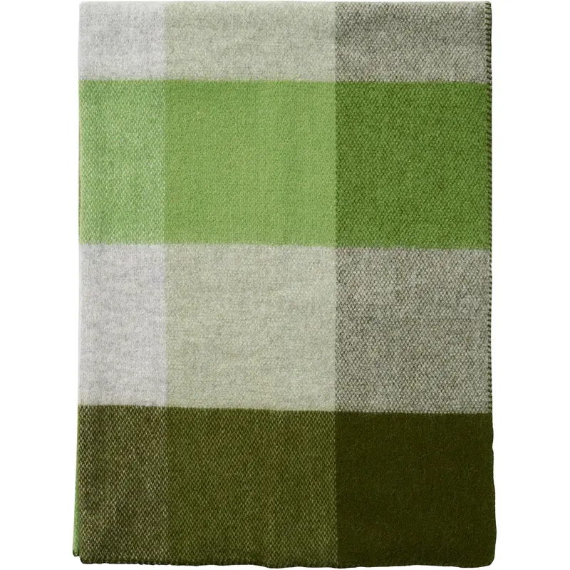Brushed Lambswool Throw - Green