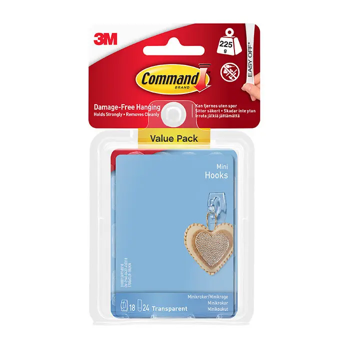 Command 18 Mini Hooks - Value Pack of 18