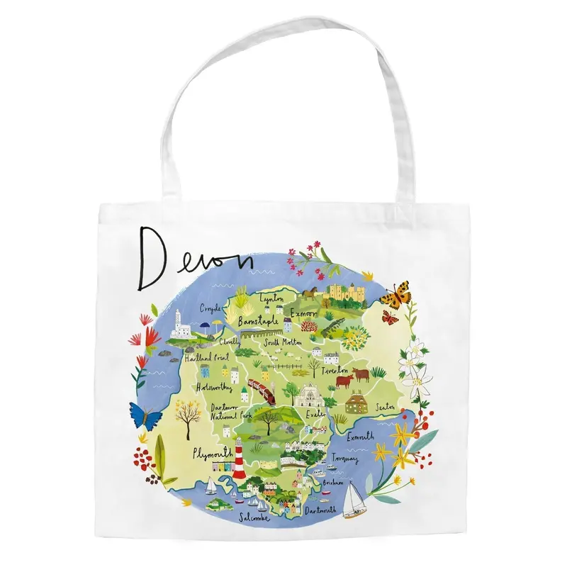 CR04TB - Devon Map Tote Bag