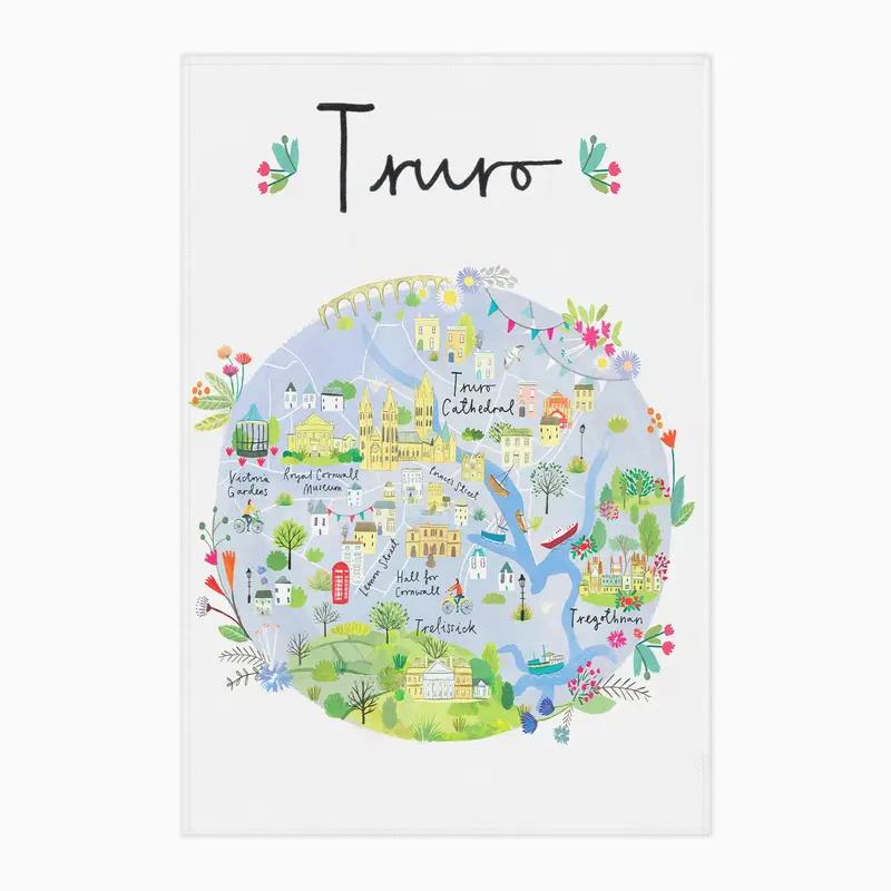 CR20TT - Truro Map Tea Towel