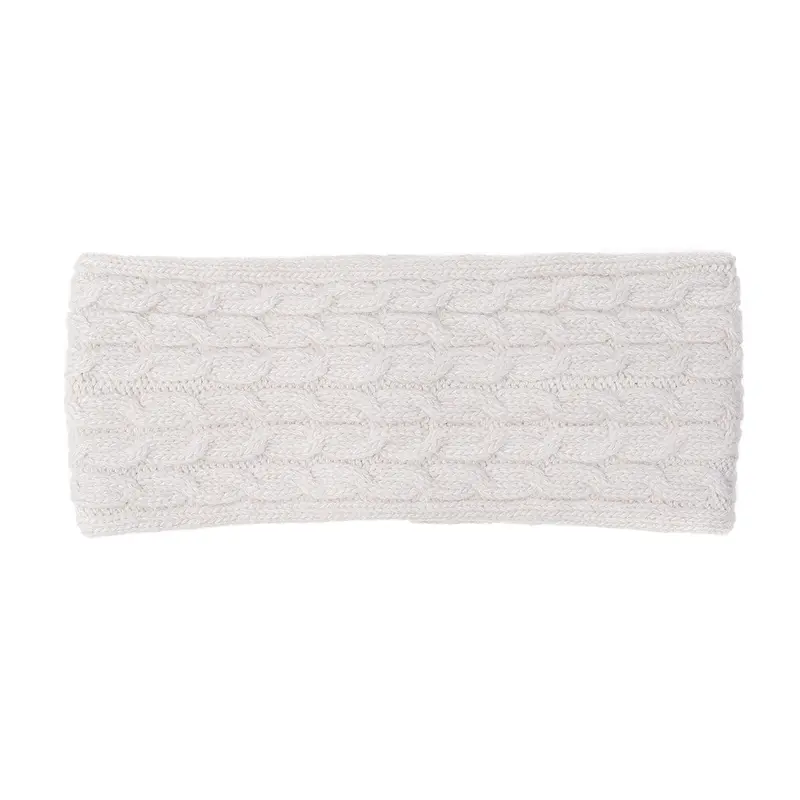 Cream Knitted Stretch Headband