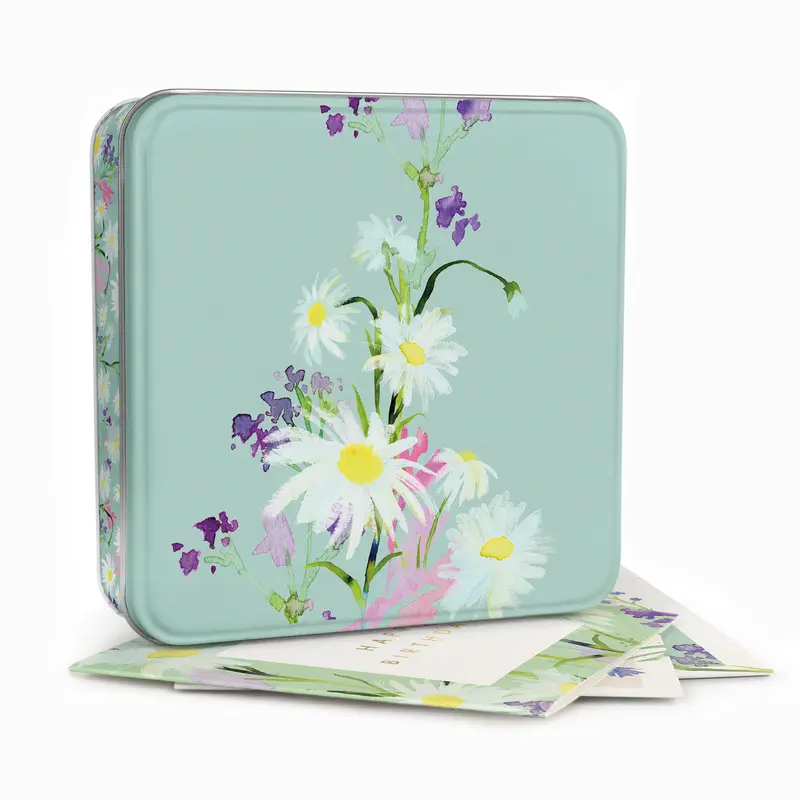 DA25NT - Messy Daisy Notelet Tin