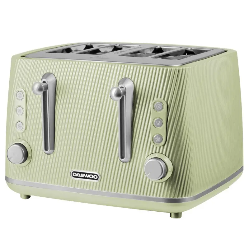 Daewoo Cascade 4 Slice Toaster - Sage Green