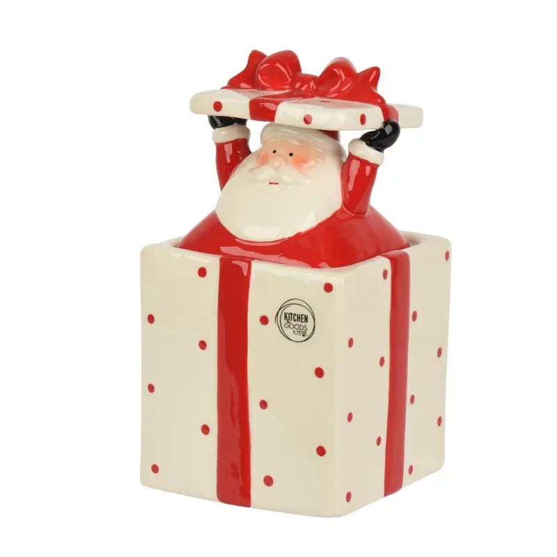 Decoris  24cm Santa Storage Jar