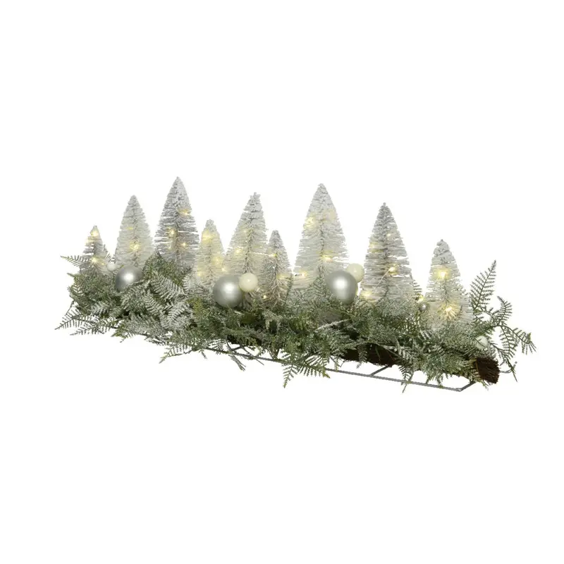 Decoris 90cm Micro LED Snowy Tablepiece
