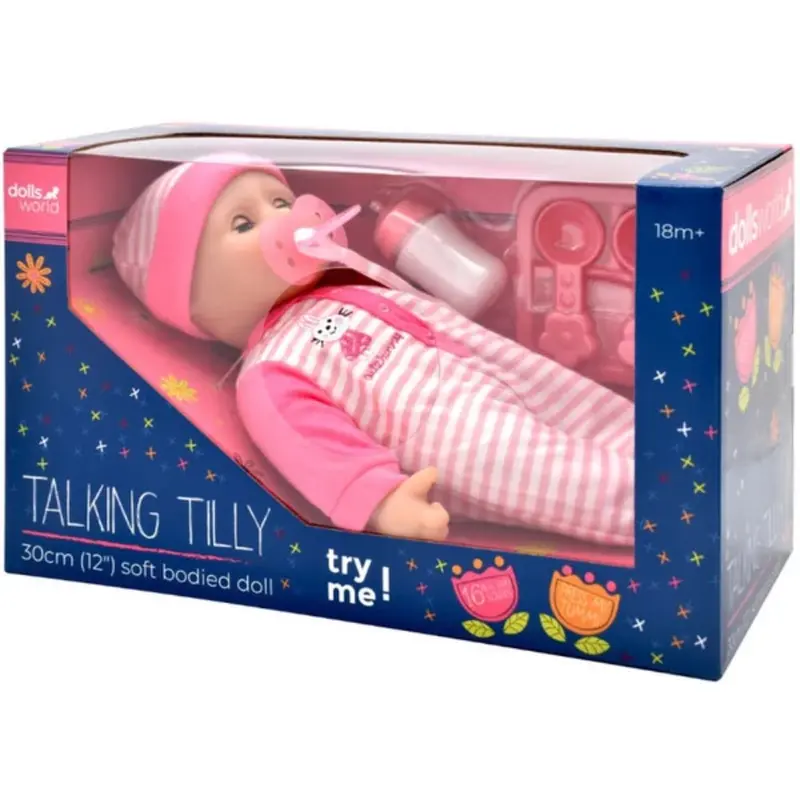 Dolls World 30cm Talking Tilly Doll