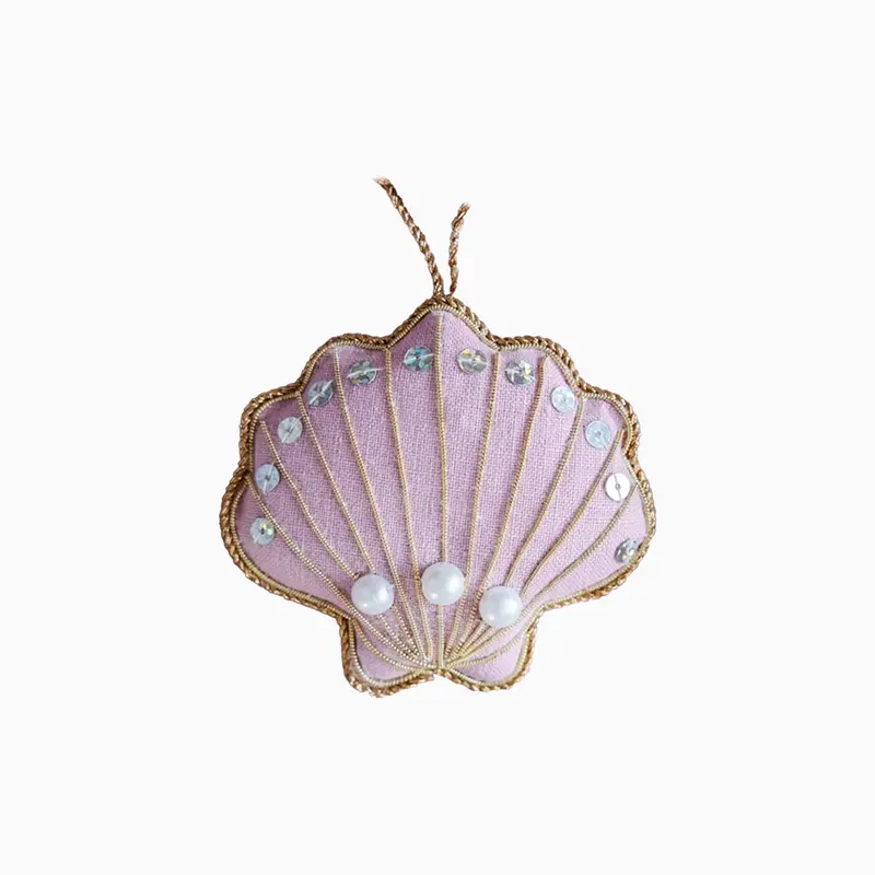 DSHELL01PUR7 - Handmade Shell Decoration