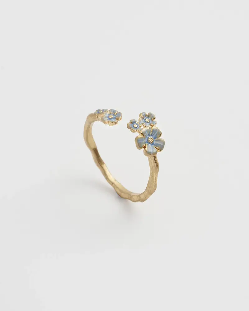 Enamel Forget-Me-Not Ring