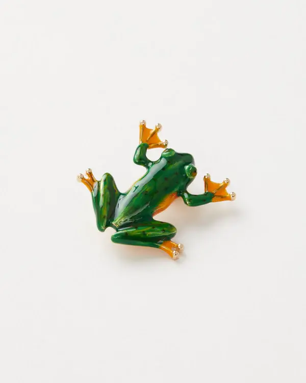 Enamel Frog brooch