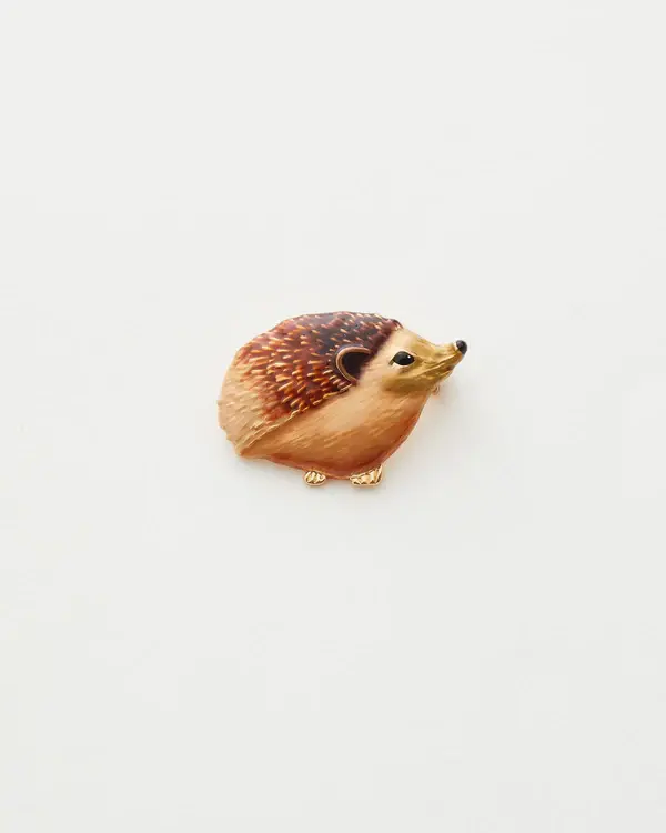 Enamel Hedgehog brooch