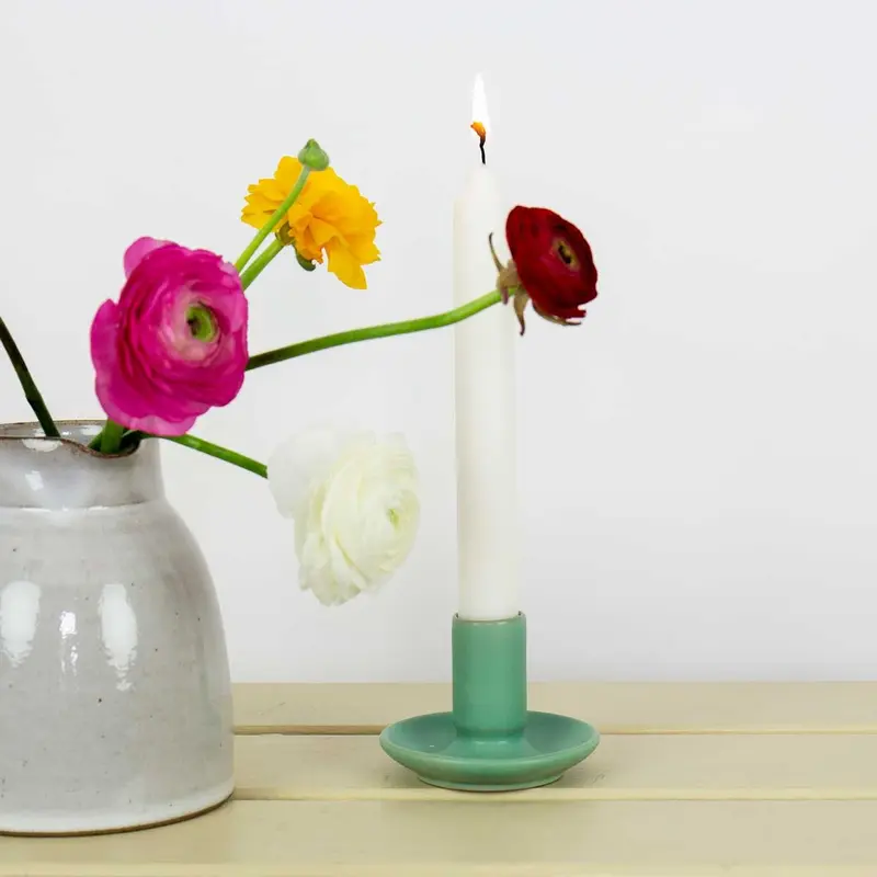 Fairtrade Ceramic Candleholder - Green