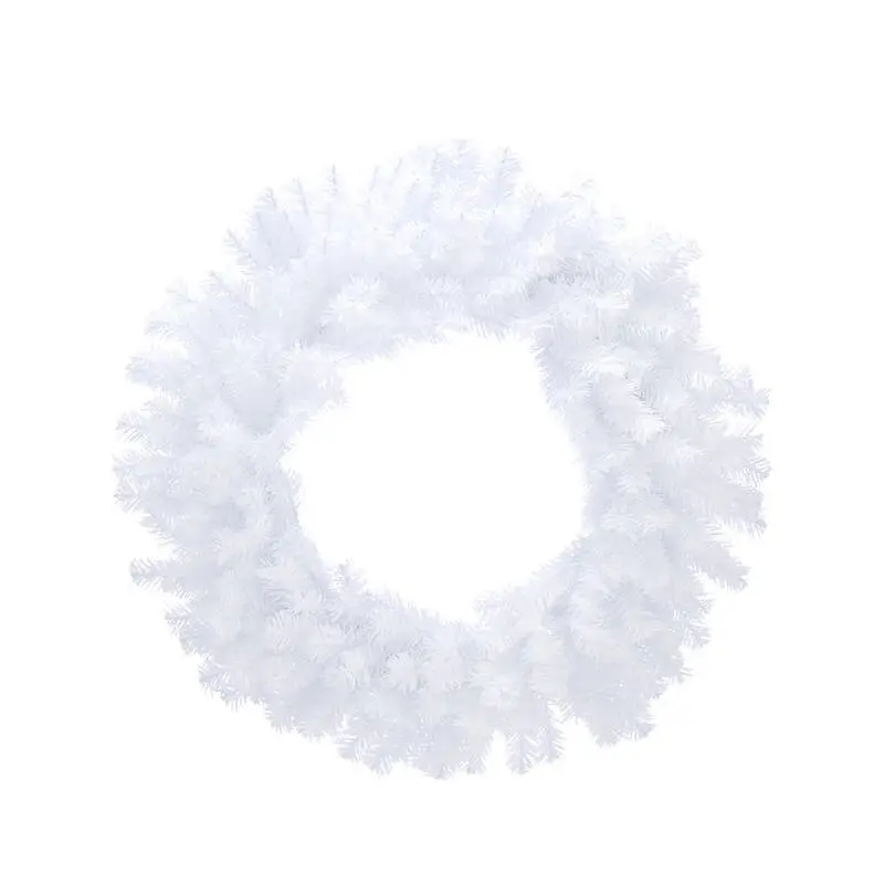 Festive 100cm Artificial White Wreath