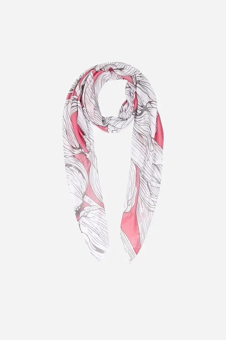 Fuchsia Large Tulip Print Scarf