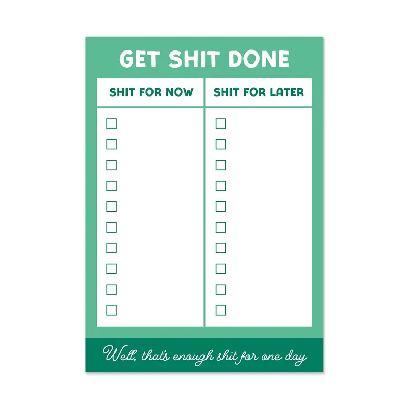 Get Shit Done Pad | A6 List Pad