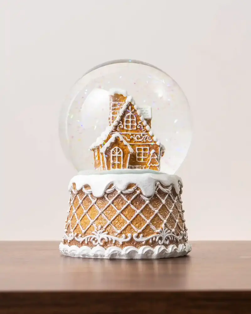 Gingerbread Snow Globe, 14 cm