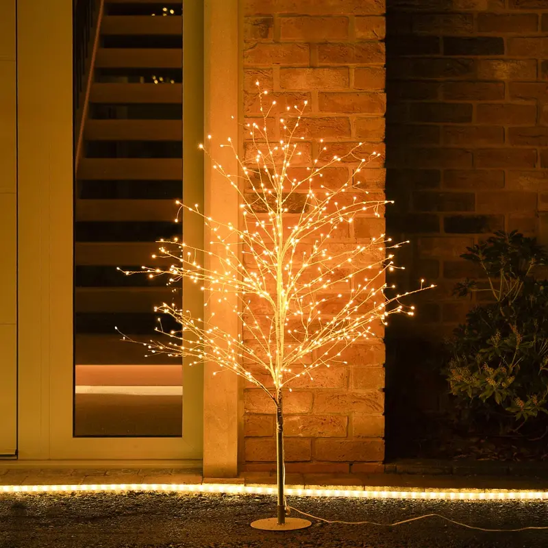 Gold LED Micro Dewdrop Tree with Warm White LEDs