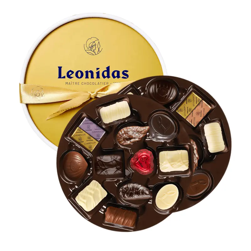 Gold Round Gift Box - 25 Chocolates