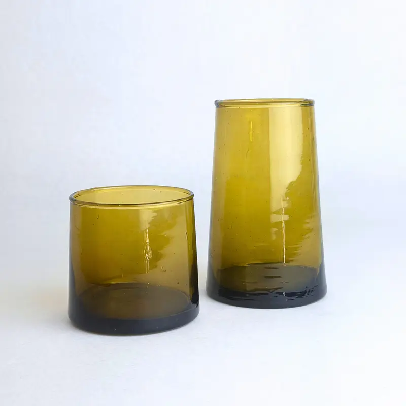 Handmade Moroccan Beldi Amber Glasses