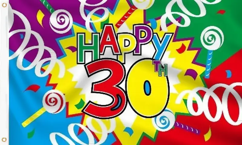 Happy 30th Birthday Flag