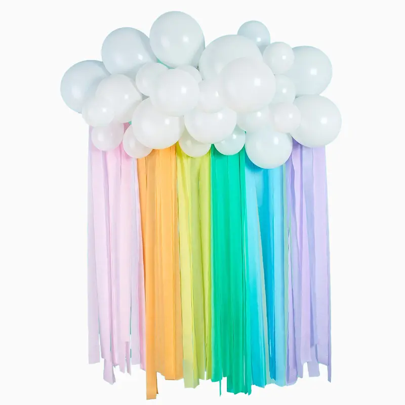 HBOT104 - Rainbow Balloon & Streamer Backdrop Kit