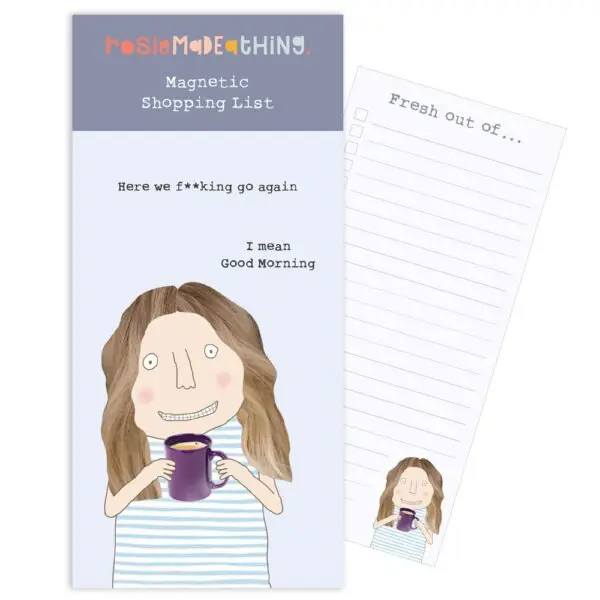 Here We Go Magnetic Shopping List Notepad