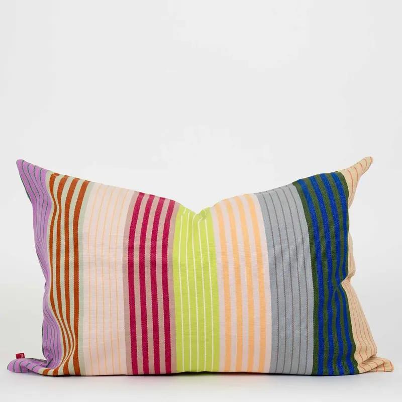 'Ines' Striped Handmade Cushion