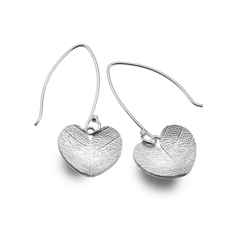 Leaf Heart Drop Earrings