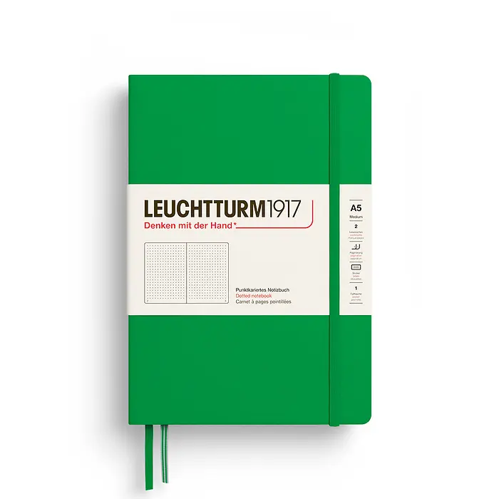 Leuchtturm A5 Dotted Notebook - Spring Leaf