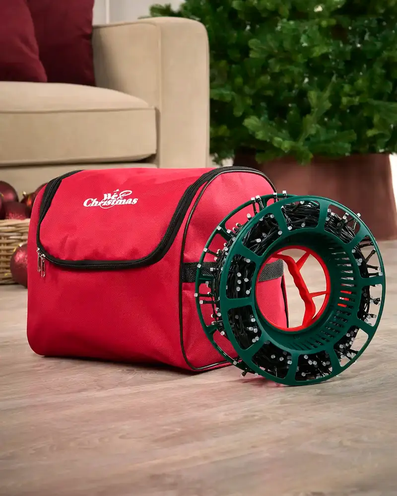 Light String Storage Bag with 3 Reels, 29 cm