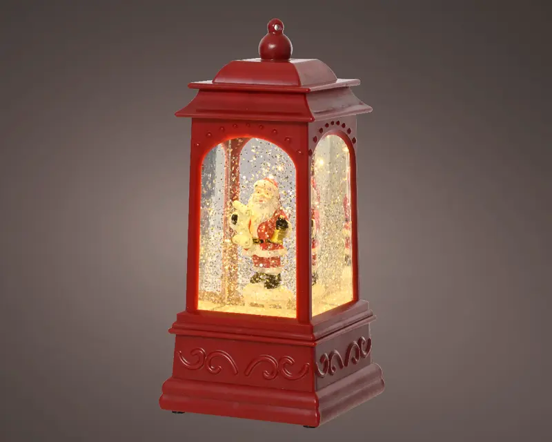 Light Up Santa Water Spinner Lantern