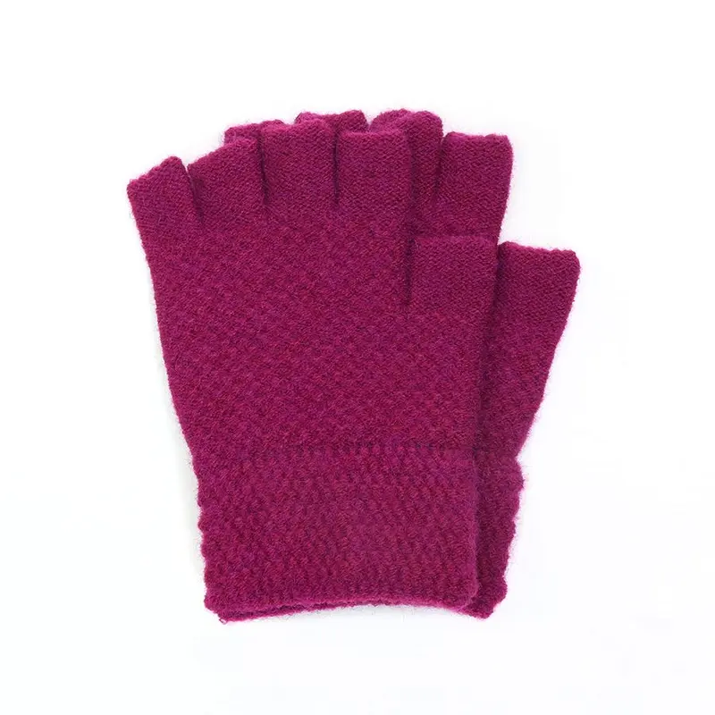 Magenta Fingerless Gloves