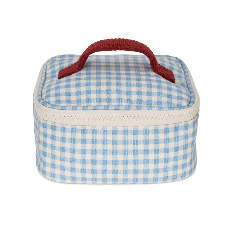 Mini Zip Cube - Gingham Sky