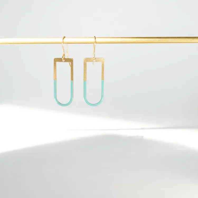 Minimalist | Dipped Enamel Earrings