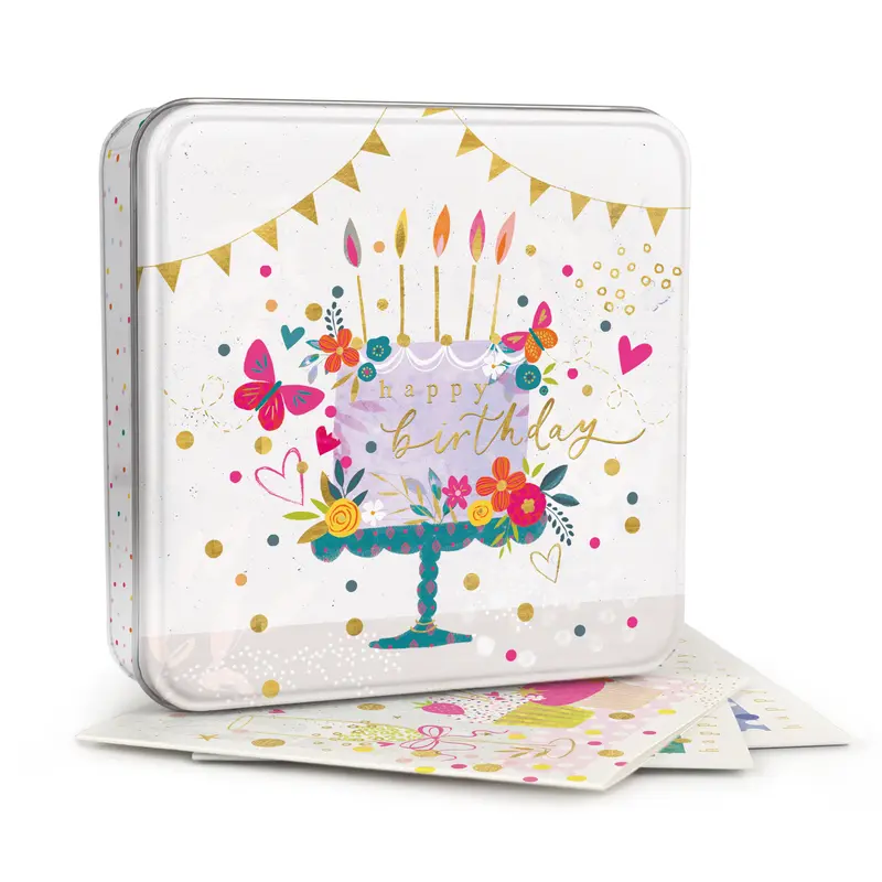 MWT64 - Now Let's Eat Cake Notelet Tin