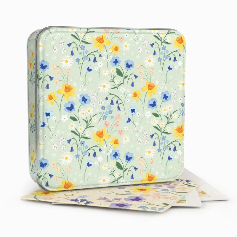 MWT73 - Cornish Bloom Notelet Tin