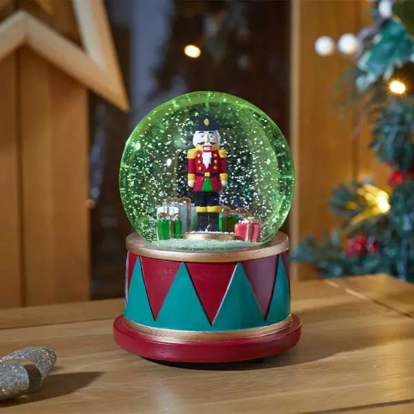 Nutcracker Musical Light Up SnowSphere Globe - 10cm
