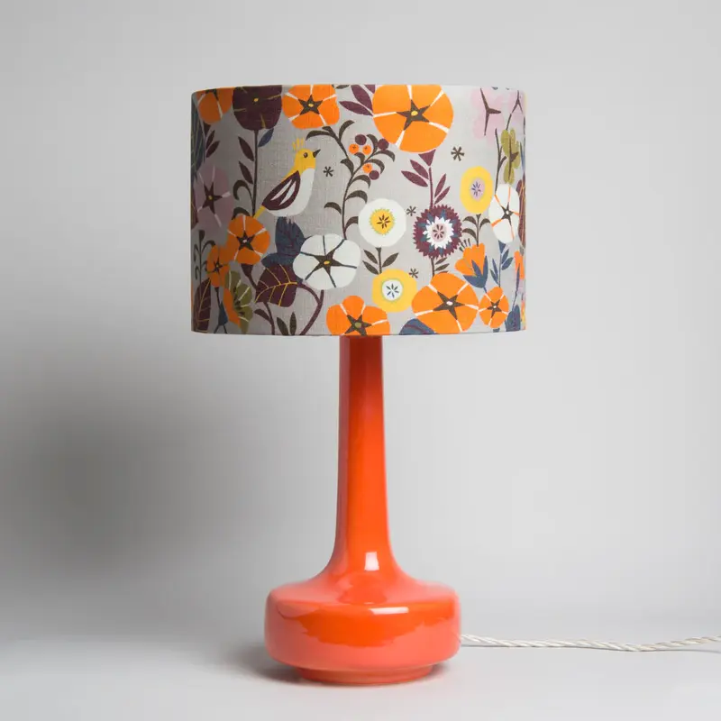 Orange Table Lamp & 'Nasturtium' Shade