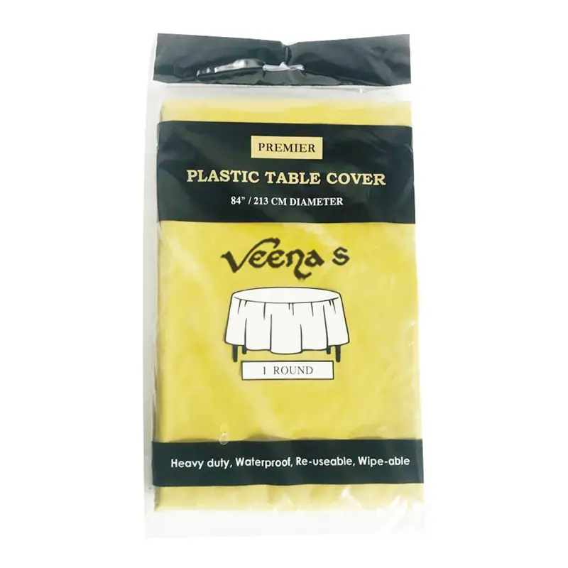 Premier Plastic Table Cover (Round) 84"