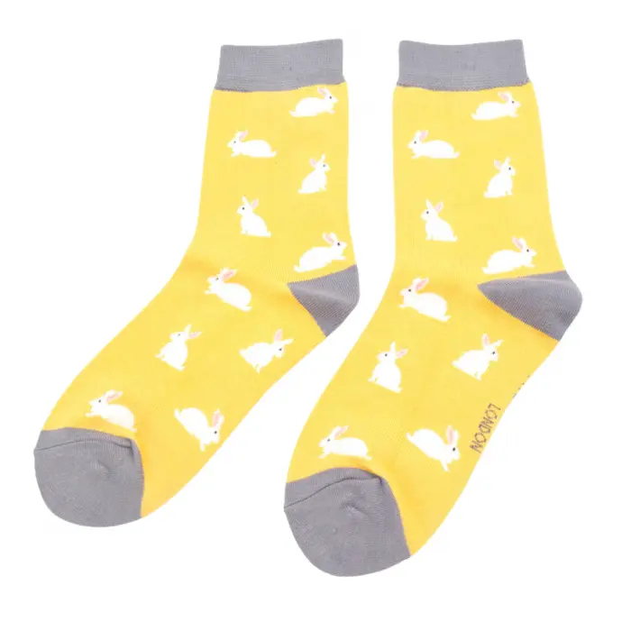 Rabbits ladies socks yellow